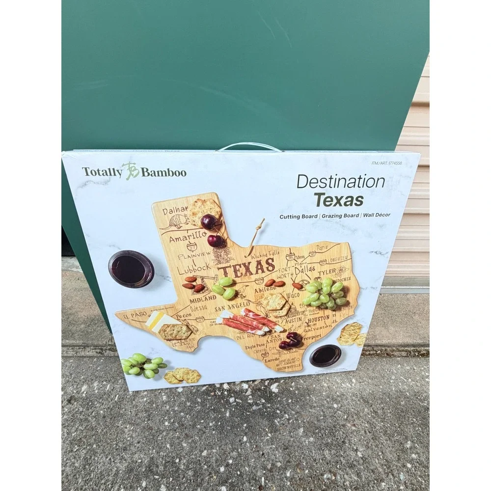 Totally Bamboo Destination Texas Cutting Board Grazing Board Wall Decor 1774558